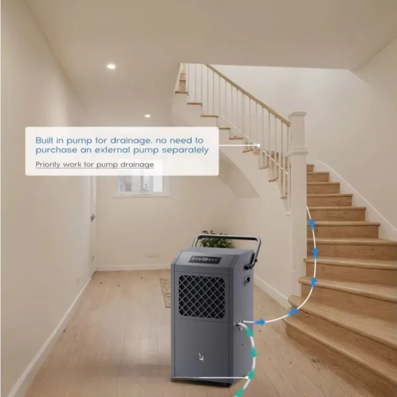 2026150L/D Dehumidifier With Pump Dehumidifier for Construction Site Commercial Heavy-Duty Vertical Design Dehumidifier
2026150L/D Dehumidifier With Pump Dehumidifier for Construction Site Commercial Heavy-Duty Vertical Design Dehumidifier