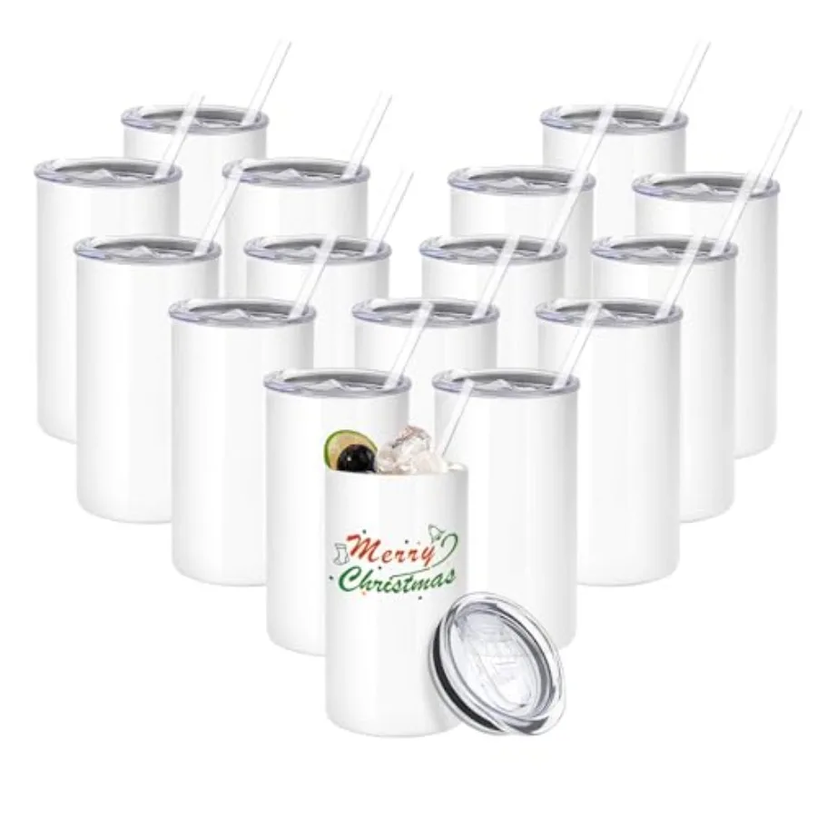 16 Pack Sublimation Tumblers Blanks Bulk Sublimation Cups Skinny Straight Tumbler Stainless Steel Double Wall Insulated Water B
16 Pack Sublimation Tumblers Blanks Bulk Sublimation Cups Skinny Straight Tumbler Stainless Steel Double Wall Insulated Water B
