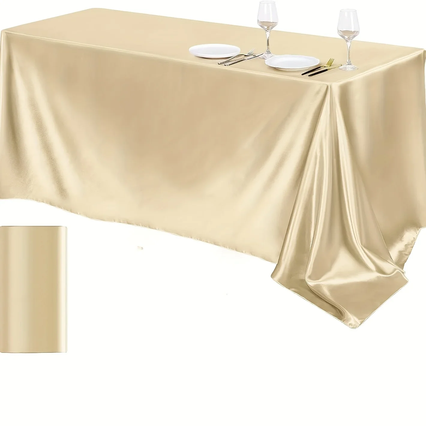 1pc Color Table Cover, RectangularBright Silk Table Cloth, Smooth FabricTable Decoration, Wedding Reception Party Event Decor
1pc Color Table Cover, RectangularBright Silk Table Cloth, Smooth FabricTable Decoration, Wedding Reception Party Event Decor