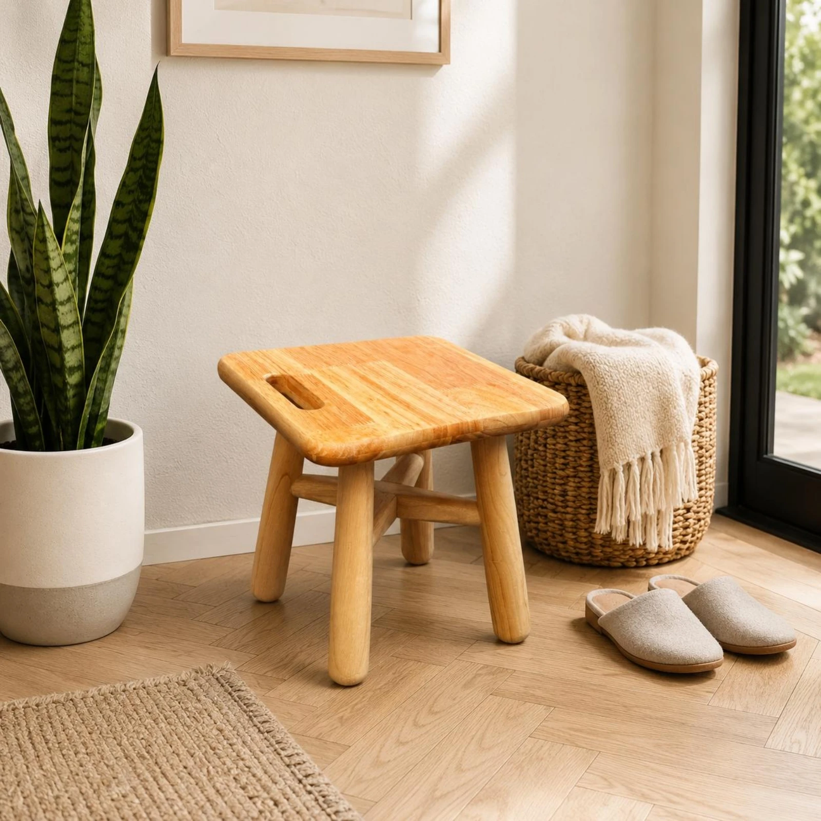 Square Wooden Stool Cross-Braced Solid Wood Stool Small Wooden Seat Sturdy Seating Furniture Multi-Purpose for School, Nursery
Square Wooden Stool Cross-Braced Solid Wood Stool Small Wooden Seat Sturdy Seating Furniture Multi-Purpose for School, Nursery