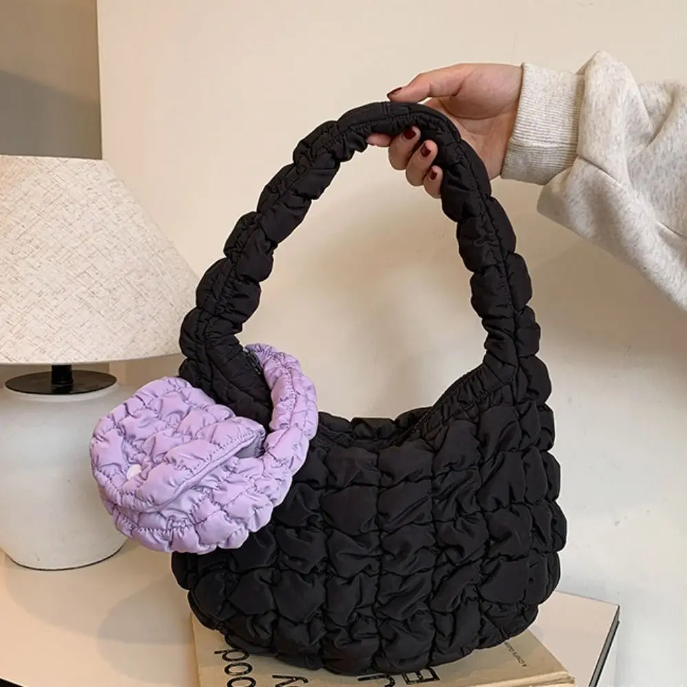 Portable Solid Color Cloud Pleated Coin Purse Mini Handbag Sling Small Wallet Korean Style Hanging Purse Girls/Female
Portable Solid Color Cloud Pleated Coin Purse Mini Handbag Sling Small Wallet Korean Style Hanging Purse Girls/Female