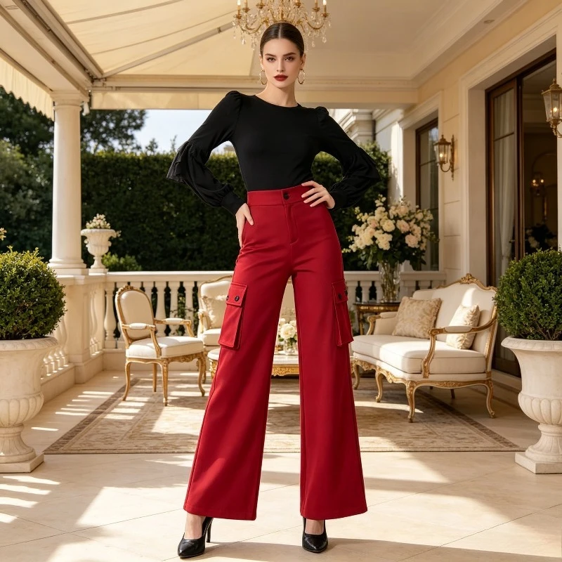New Women Latin Dance Pants With Pockets Ballroom Modern Loose Trousers Female Professional Training Comfort Dance Suit
New Women Latin Dance Pants With Pockets Ballroom Modern Loose Trousers Female Professional Training Comfort Dance Suit