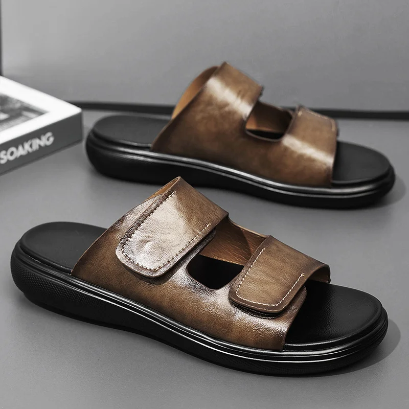 Classic Open Toe Men Slippers Non Slip Wearproof Rubber Sole Breathable Lightweight Outdoor Beach Pool Casual Slides
Classic Open Toe Men Slippers Non Slip Wearproof Rubber Sole Breathable Lightweight Outdoor Beach Pool Casual Slides
