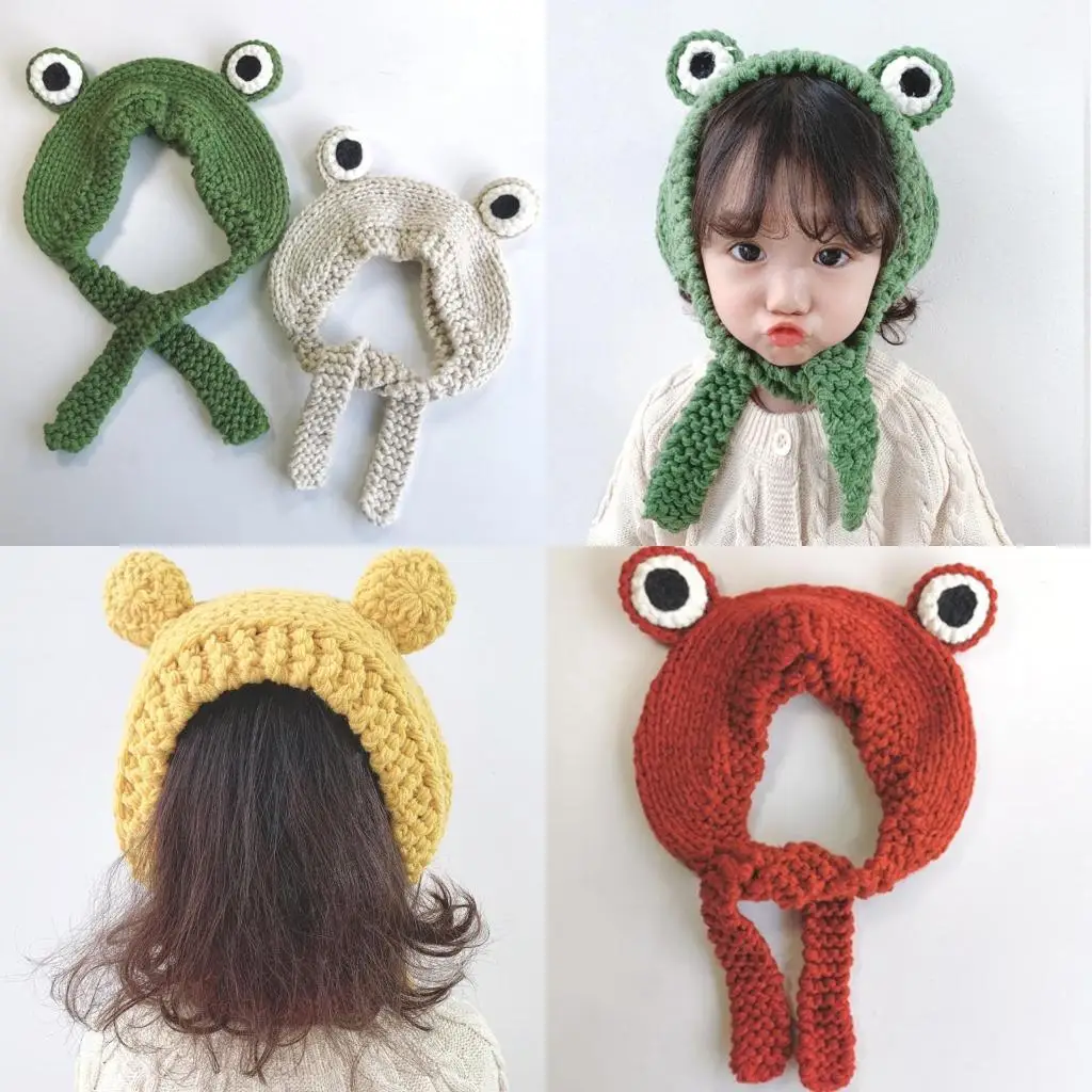 39BB Cartoon Knit for Frog Headbands Winter Warm Earflap Hat Lovely Photo Props Dress up for Kids Party Photo Props 
39BB Cartoon Knit for Frog Headbands Winter Warm Earflap Hat Lovely Photo Props Dress up for Kids Party Photo Props