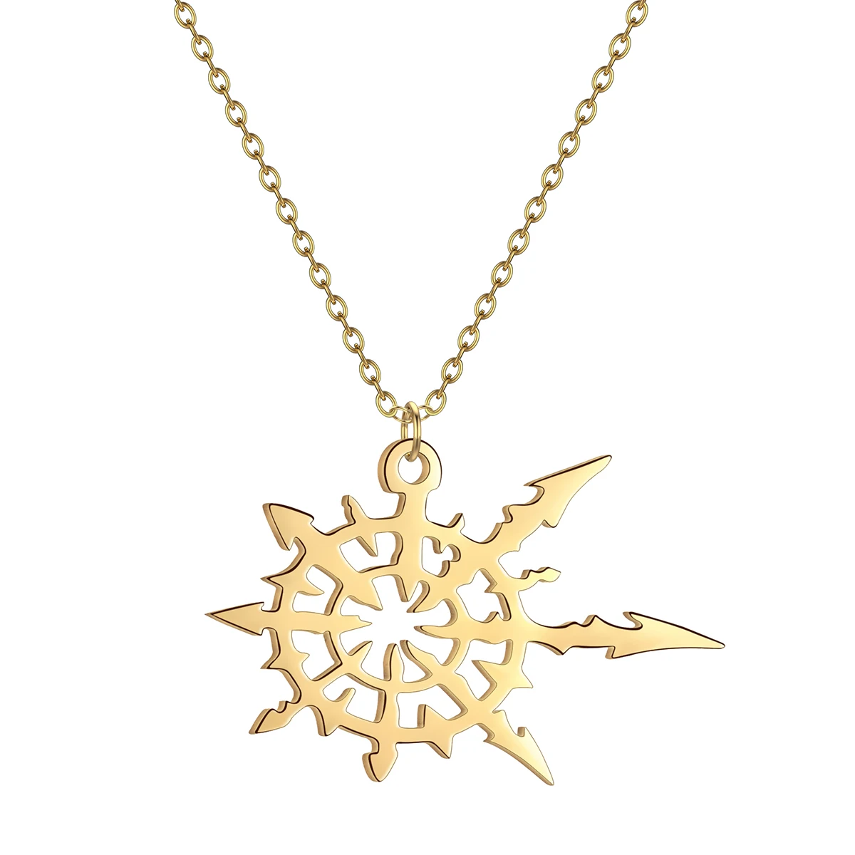 Chaos Star Pendant Stainless Steel Necklace Magic Symbol Mark of Chaos Men Talisman Punk Jewelry
Chaos Star Pendant Stainless Steel Necklace Magic Symbol Mark of Chaos Men Talisman Punk Jewelry