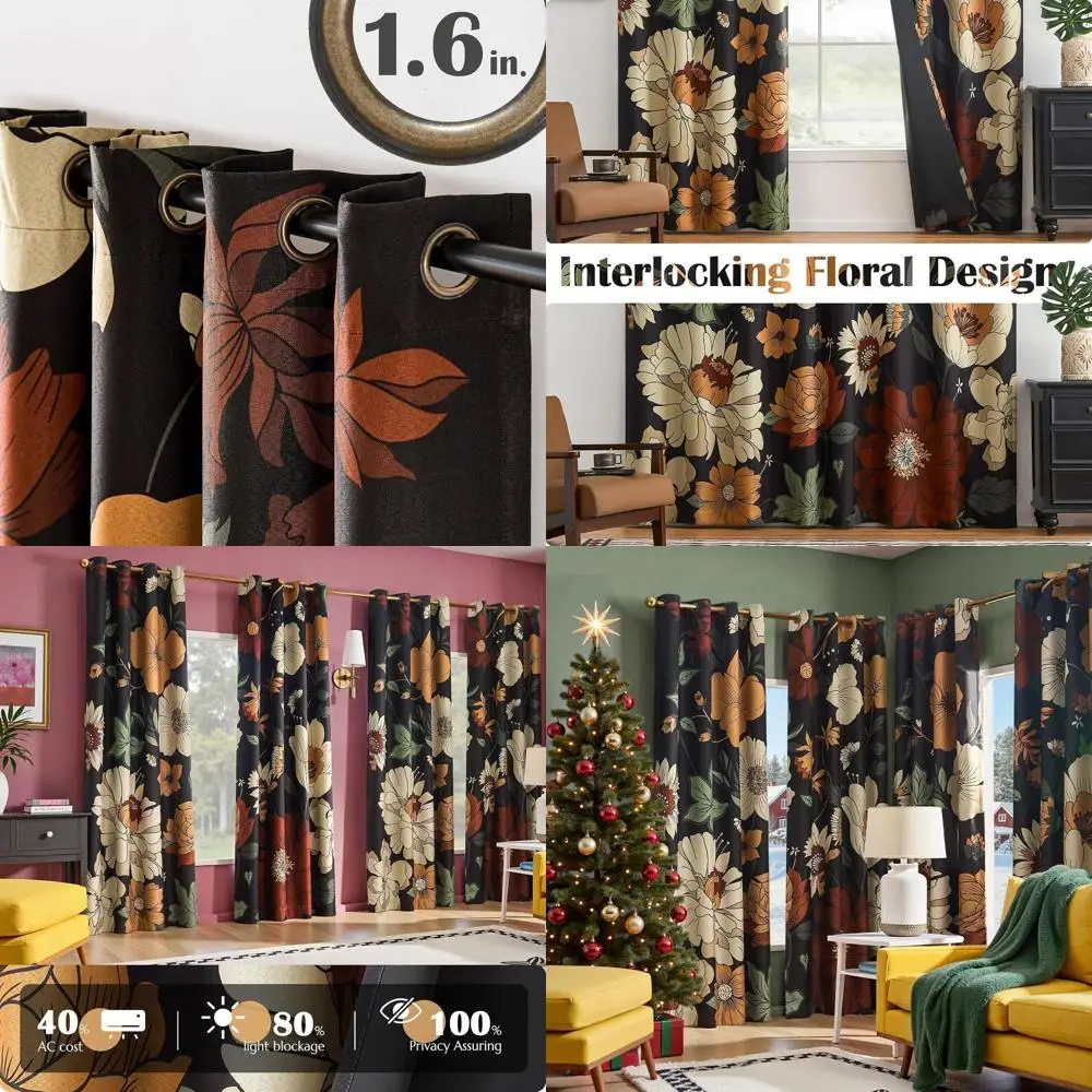 Lora Floral Curtains for Bedroom Blackout Drapes for Living Room Darkening Fabric Fall Decor Winter Vintage Boho Flower Pattern
Lora Floral Curtains for Bedroom Blackout Drapes for Living Room Darkening Fabric Fall Decor Winter Vintage Boho Flower Pattern