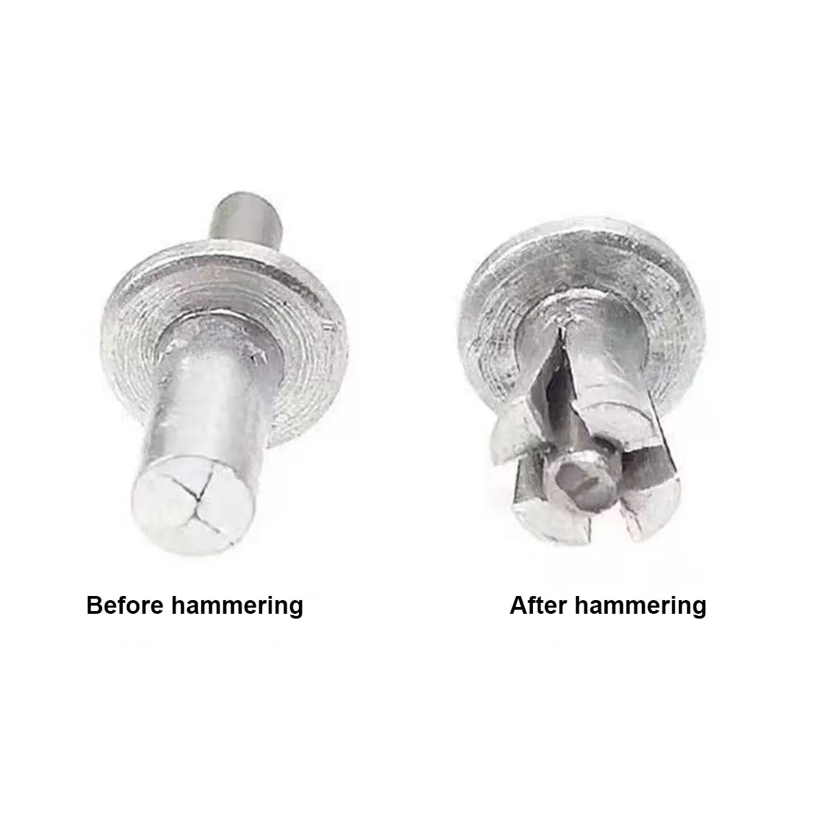 50Pcs Aluminum Alloy Expansion Rivets Hammer Drive Expansion Rivet Knock Type Rod Screws Nails Fasteners Hardware Tool
50Pcs Aluminum Alloy Expansion Rivets Hammer Drive Expansion Rivet Knock Type Rod Screws Nails Fasteners Hardware Tool