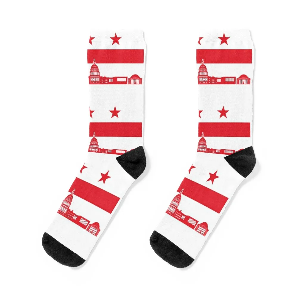 Washington DC City Skyline Flag Socks christmas stocking essential Women's Socks Men's 
Washington DC City Skyline Flag Socks christmas stocking essential Women's Socks Men's