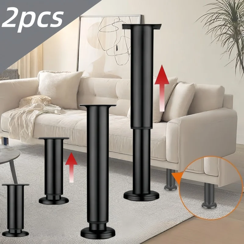 2pcs of black rotatable adjustable telescopic table legs and bed bottom support frame, used for tables, bed frames, and sofas
2pcs of black rotatable adjustable telescopic table legs and bed bottom support frame, used for tables, bed frames, and sofas 