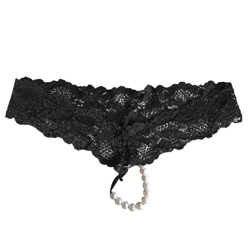 Sexy String Lace Underwear Women Back Bow Panties Women G String T-back Thong Transparent Lingerie Cute with Pearls Panties New
Sexy String Lace Underwear Women Back Bow Panties Women G String T-back Thong Transparent Lingerie Cute with Pearls Panties New