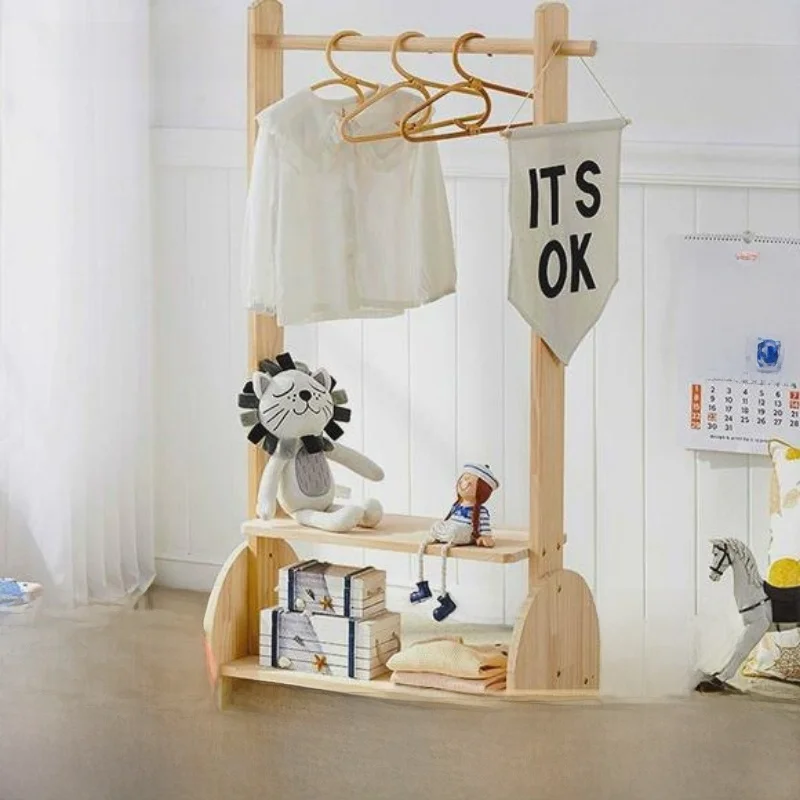 Bedroom Wood Floor-standing Clothes Hanger Multi-functional Storage Coat Rack Children's Wardrobe House Clothes Hanger
Bedroom Wood Floor-standing Clothes Hanger Multi-functional Storage Coat Rack Children's Wardrobe House Clothes Hanger