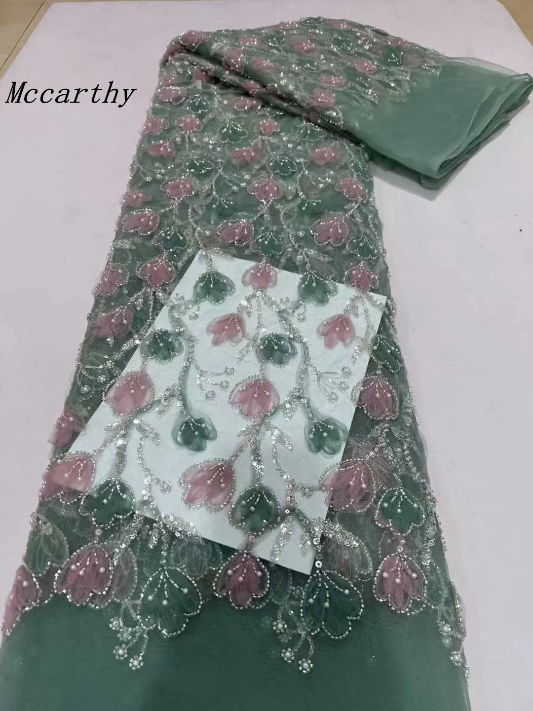 African Lace Fabric 2025 High Quality French 3D Flower Green Sequins Embroidery Beads Tulle Lace Fabric For Party Dress 5 Yard
African Lace Fabric 2025 High Quality French 3D Flower Green Sequins Embroidery Beads Tulle Lace Fabric For Party Dress 5 Yard