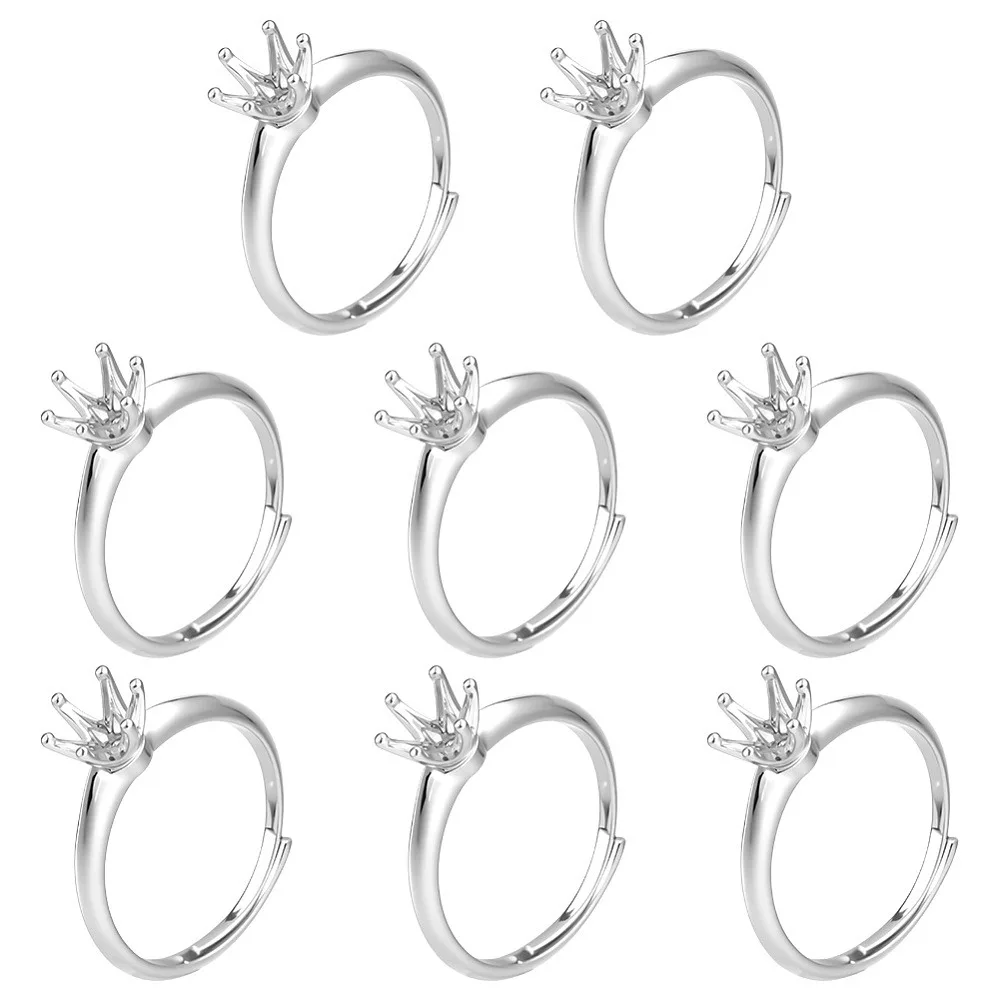 8Pcs Brass Adjustable Ring Findings Prong Ring Settings Platinum Size 7 1/2(17.7mm) Tray: 6.5mm
8Pcs Brass Adjustable Ring Findings Prong Ring Settings Platinum Size 7 1/2(17.7mm) Tray: 6.5mm