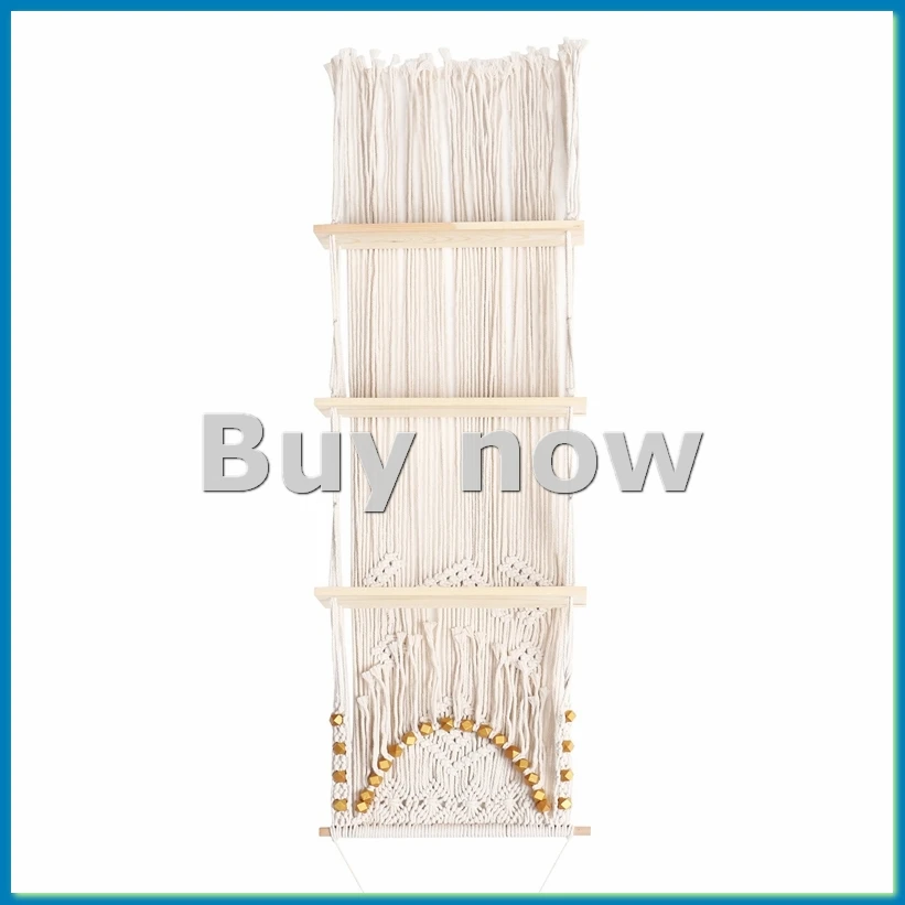 Макраме настенное украшение, 3-ярусные плавающие полки для спальни, ванной, детской, декоративные полки в стиле бохо для цветочных горшков - A68X
Макраме настенное украшение, 3-ярусные плавающие полки для спальни, ванной, детской, декоративные полки в стиле бохо для цветочных горшков - A68X