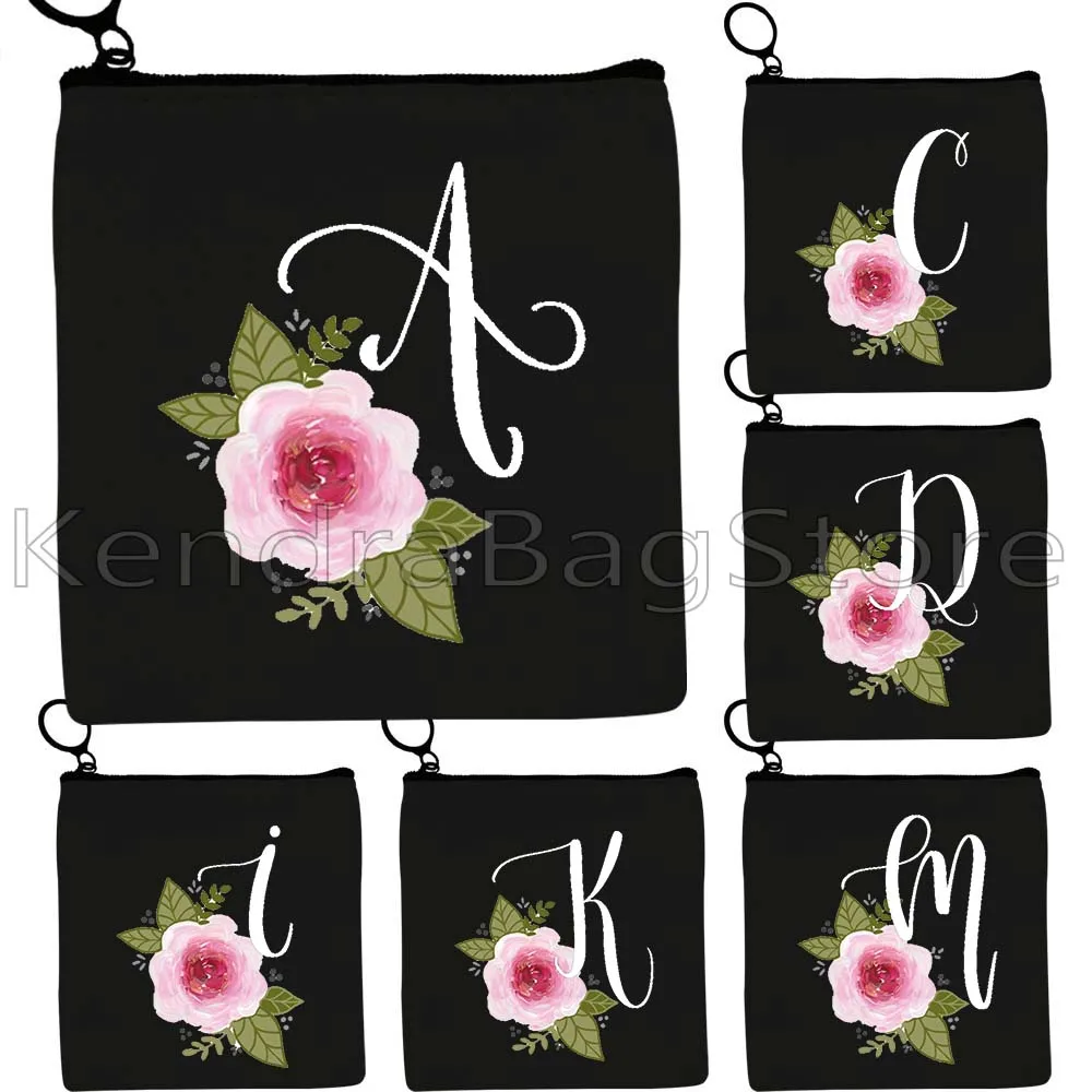 Custom Initials Monogram Letter Floral Cute Pink Rose Flower Gifts Idea Canvas Coin Purse Key Case Small Bag Wallet Zipper Pouch
Custom Initials Monogram Letter Floral Cute Pink Rose Flower Gifts Idea Canvas Coin Purse Key Case Small Bag Wallet Zipper Pouch