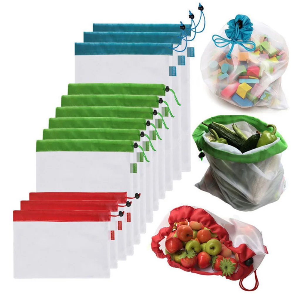 3Pcs Reusable Mesh Produce Bags Washable Eco Friendly Grocery Storage Fruit Vegetable Mesh Bag for Groceries Watermelon Net Bag
3Pcs Reusable Mesh Produce Bags Washable Eco Friendly Grocery Storage Fruit Vegetable Mesh Bag for Groceries Watermelon Net Bag