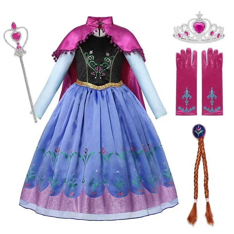 MUABABY Girls Anna 2 Princess Costume with Long Cloak Child Deluxe Snow Queen Elsa Dress Up Halloween Kids Anna Fancy Dress U72b
MUABABY Girls Anna 2 Princess Costume with Long Cloak Child Deluxe Snow Queen Elsa Dress Up Halloween Kids Anna Fancy Dress U72b
