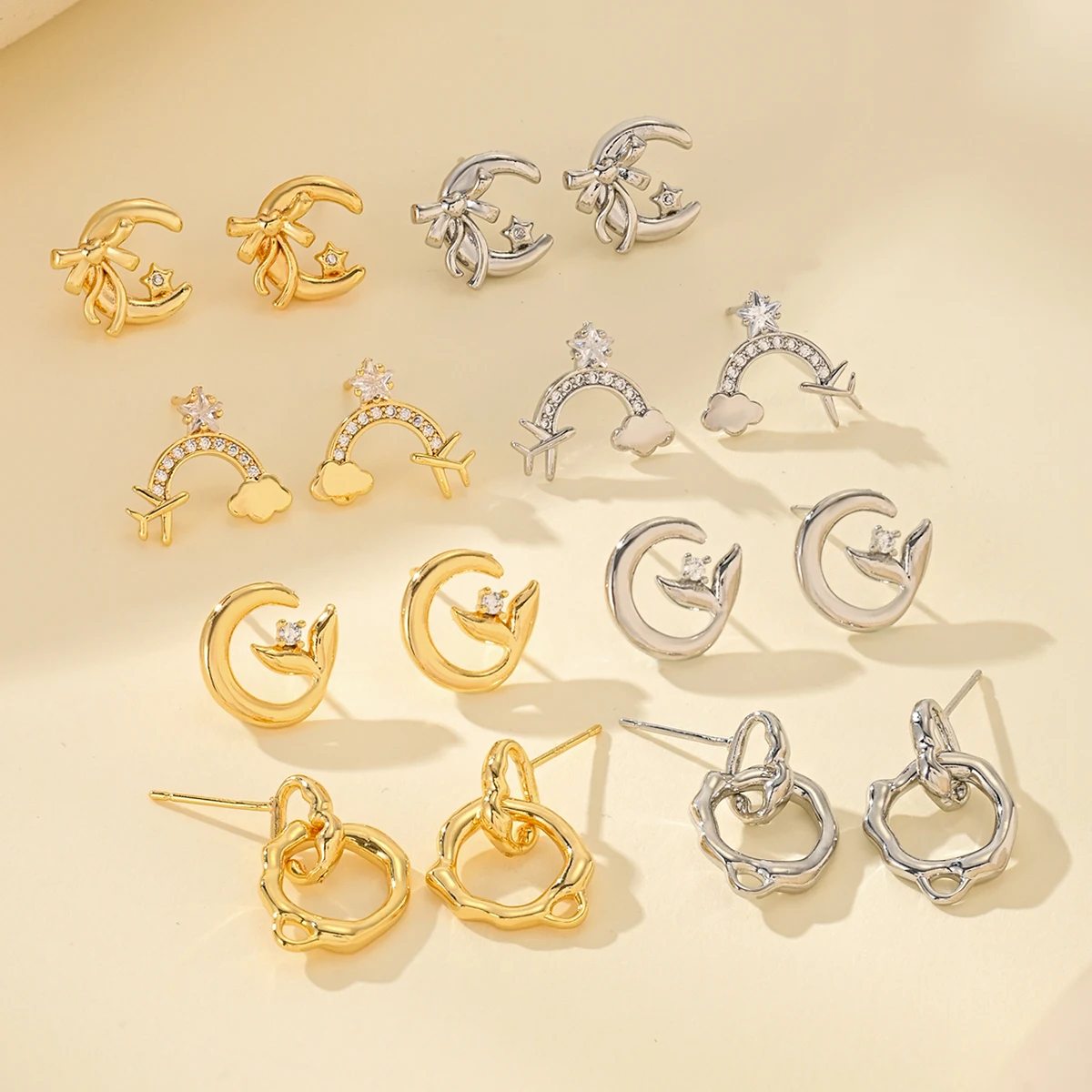 Factory Wholesale Gold Color Brass Stud Earrings With S925 SLIVER PIN Earring Jewelry Making Supplies Diy Accessories Parts
Factory Wholesale Gold Color Brass Stud Earrings With S925 SLIVER PIN Earring Jewelry Making Supplies Diy Accessories Parts