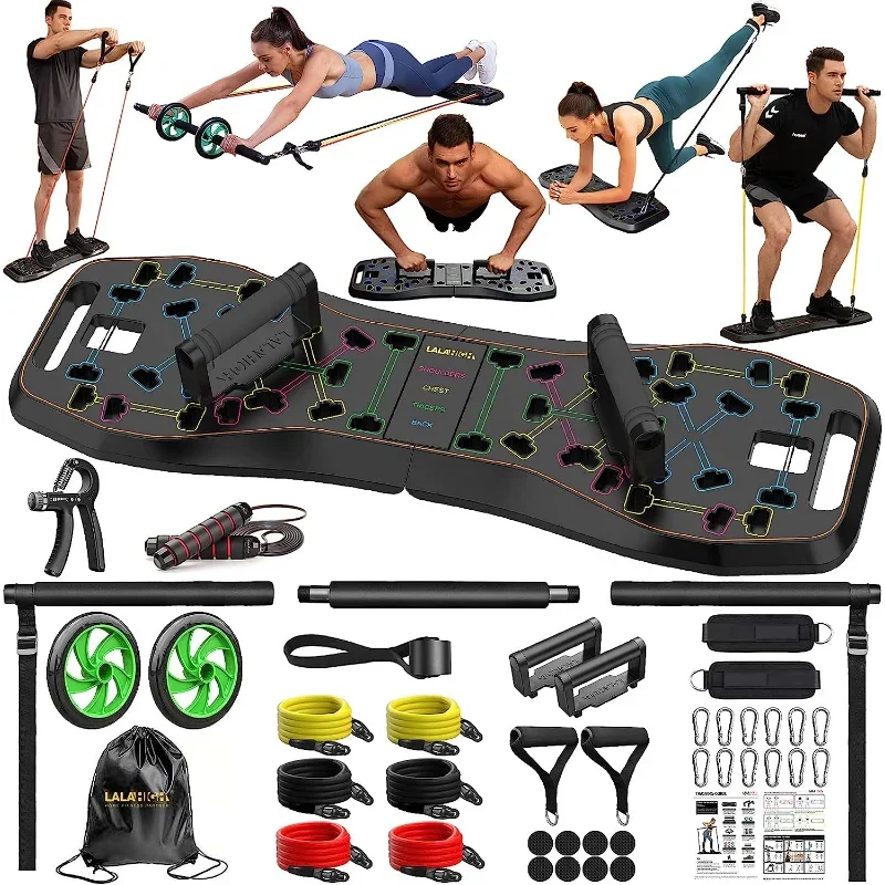 Push Up Board Set Portable Home Gym Pilates Bar Kit, 20-in-1 Fitness Accessories with Resistance Bands for Full Body Workout
Push Up Board Set Portable Home Gym Pilates Bar Kit, 20-in-1 Fitness Accessories with Resistance Bands for Full Body Workout
