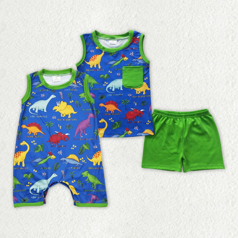 BSSO0234 Wholesale baby boy clothes dinosaur sleeveless shorts sets Summer toddler kids clothes boys sets baby rompers
BSSO0234 Wholesale baby boy clothes dinosaur sleeveless shorts sets Summer toddler kids clothes boys sets baby rompers