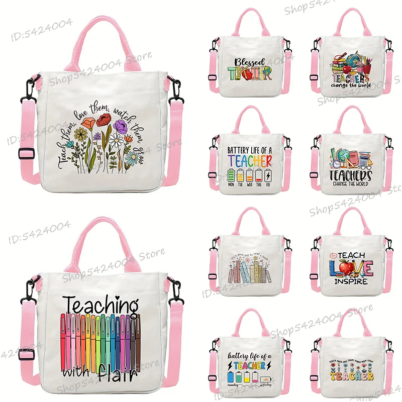 Teaching with Flair Colored Pencil Print Canvas Tote Bag Funny Teacher Gift Portable Crossbody Bag Women Square Shoulder Bag
Teaching with Flair Colored Pencil Print Canvas Tote Bag Funny Teacher Gift Portable Crossbody Bag Women Square Shoulder Bag