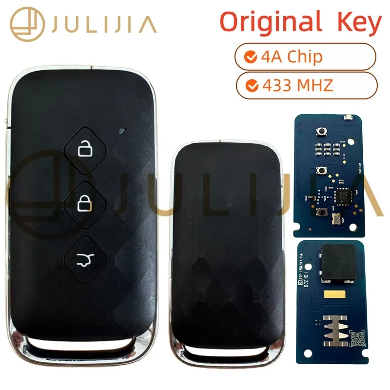 For Original Wuling Car Smart Key 4A Chip 433 Mhz 3 Buttons Brand new blue circuit board PCB
For Original Wuling Car Smart Key 4A Chip 433 Mhz 3 Buttons Brand new blue circuit board PCB