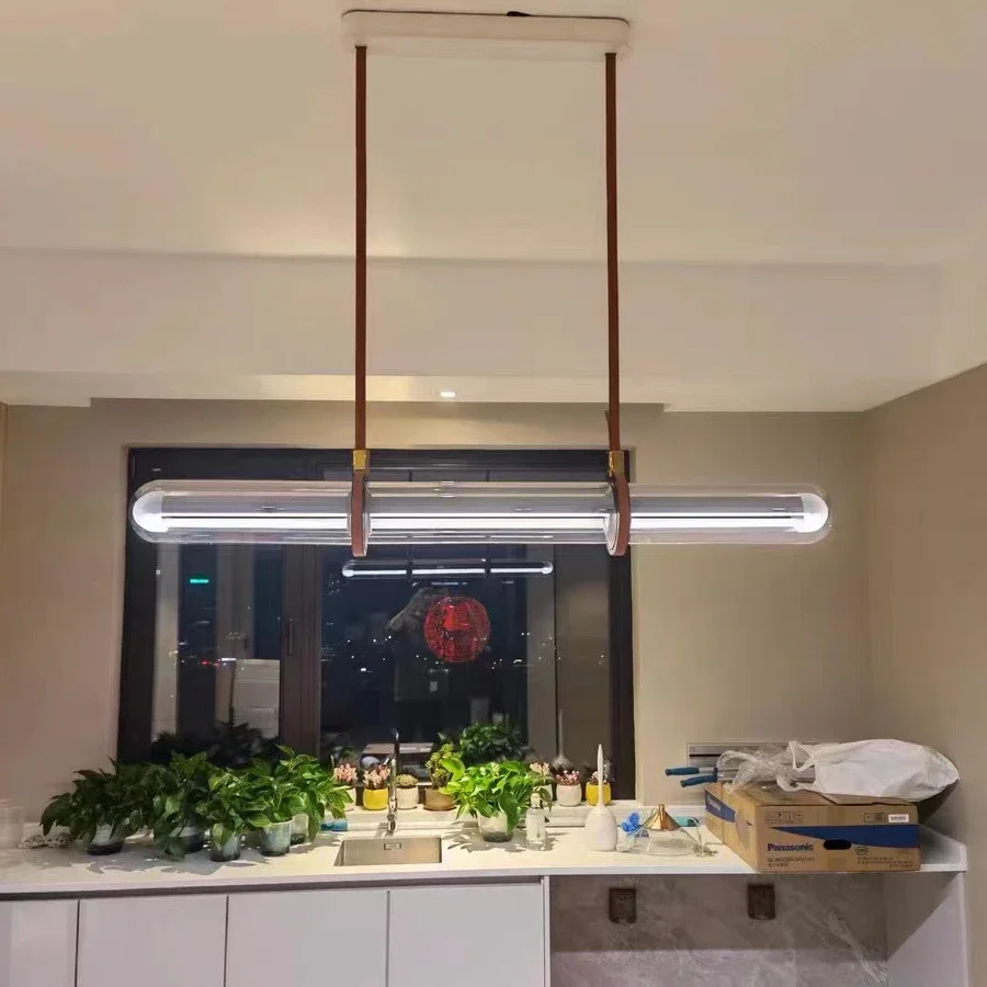Modern Long Glass Restaurant Pendant Lights Minimalist Decor Kitchen Island Table Dining Office Desks Chandelier Indoor Lighting
Modern Long Glass Restaurant Pendant Lights Minimalist Decor Kitchen Island Table Dining Office Desks Chandelier Indoor Lighting