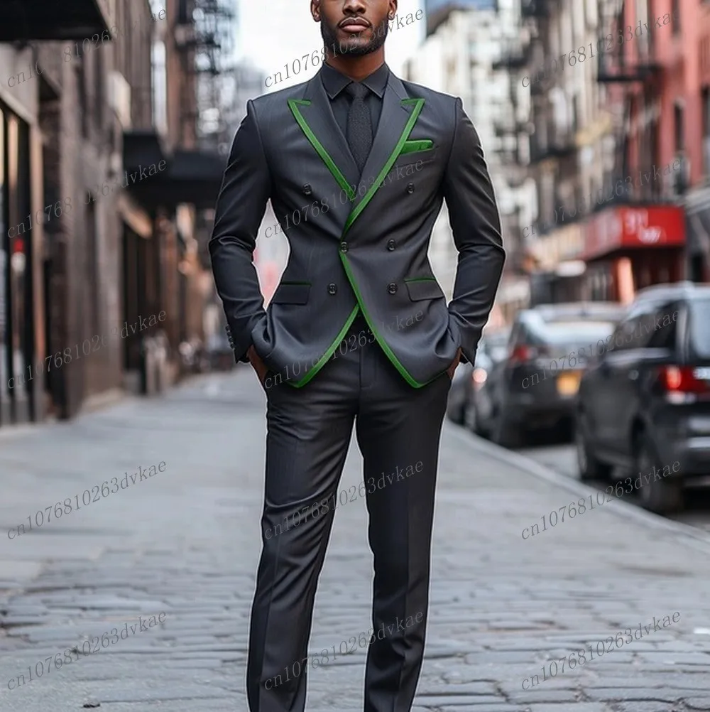 New Dark Grey And Green Male Business Men Suit Groom Groomsman Wedding Party Prom Formal Tuxedos 2 Piece Set Blazer Pants
New Dark Grey And Green Male Business Men Suit Groom Groomsman Wedding Party Prom Formal Tuxedos 2 Piece Set Blazer Pants