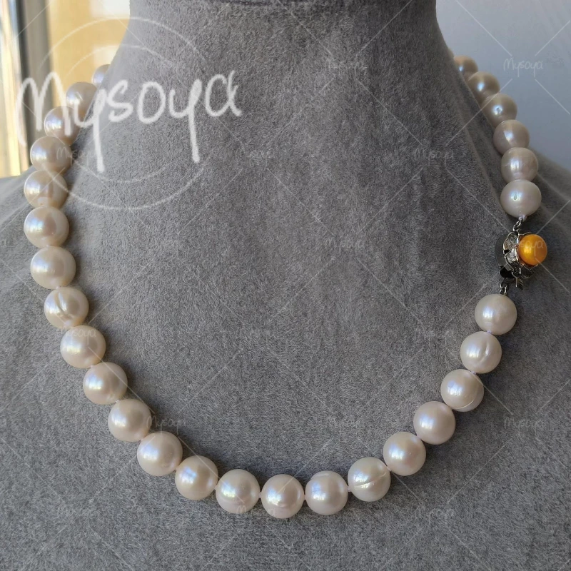 MYSOYA 10-11mm White Freshwater Pearl Necklace, Suitable for Birthday/Anniversary/Wedding/Mother's Day/Father's Day Gift A0890
MYSOYA 10-11mm White Freshwater Pearl Necklace, Suitable for Birthday/Anniversary/Wedding/Mother's Day/Father's Day Gift A0890