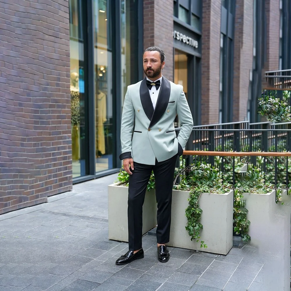 Double Breasted 2 Pieces Men's Suit Jacket Pants Wedding Groom Tuxedo Dinner Party Male Blazer Set Traje De Hombre Elegante
Double Breasted 2 Pieces Men's Suit Jacket Pants Wedding Groom Tuxedo Dinner Party Male Blazer Set Traje De Hombre Elegante