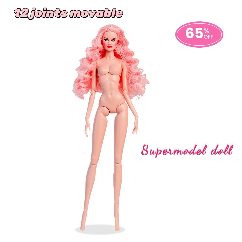 FR14 Princess Supermodel Fairy Nude Doll 32cm 12 Joints Movable 1/6 BJD Pink Curly Hair Exquisite Make-up Fashion Design Toys
FR14 Princess Supermodel Fairy Nude Doll 32cm 12 Joints Movable 1/6 BJD Pink Curly Hair Exquisite Make-up Fashion Design Toys