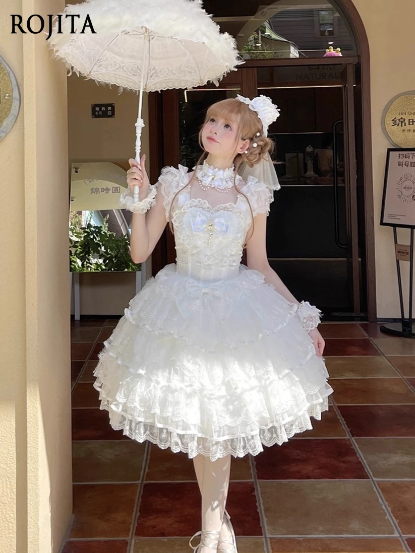 Lolita Dress Girl Sweet Bridal Jsk Strap Dresses 2025 New Lace Cake Dresses Sleeveless Summer Dress White Dress Women
Lolita Dress Girl Sweet Bridal Jsk Strap Dresses 2025 New Lace Cake Dresses Sleeveless Summer Dress White Dress Women
