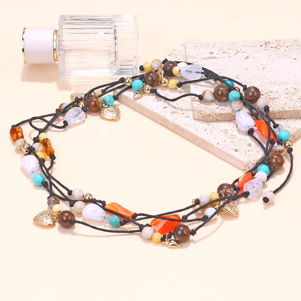 ZAA Handmade Beaded Rope Chains Necklace for Women Boho Style Fashion Holiday Party Jewelry Neck Accessories
ZAA Handmade Beaded Rope Chains Necklace for Women Boho Style Fashion Holiday Party Jewelry Neck Accessories