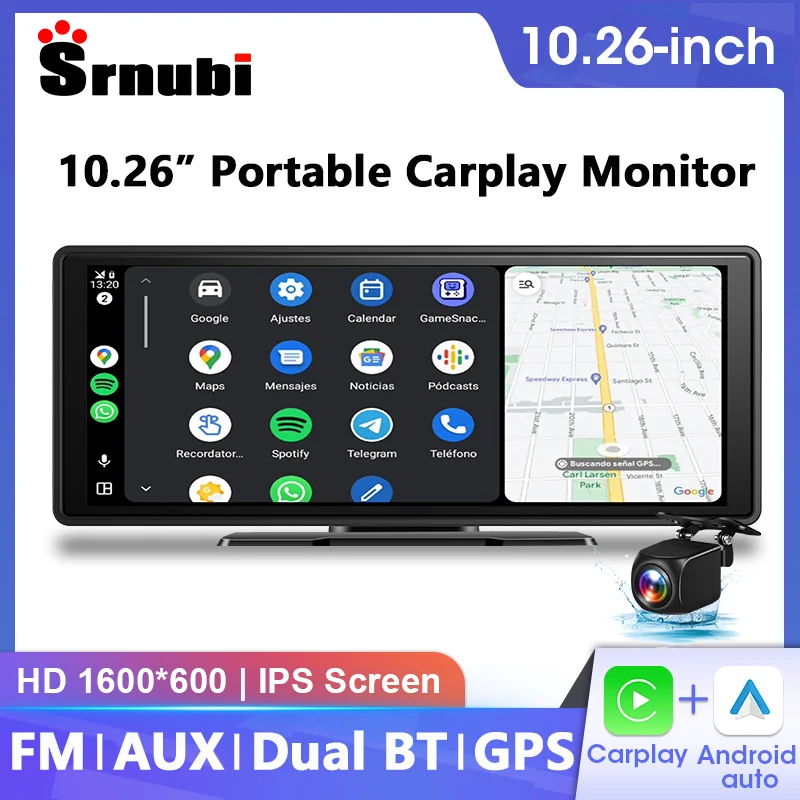 Портативный мультимедийный видеоплеер 10,26 дюйма с беспроводным CarPlay и Android Auto, IPS-экран, автомобильное радио для приборной панели с Bluetooth, FM, AUX
Портативный мультимедийный видеоплеер 10,26 дюйма с беспроводным CarPlay и Android Auto, IPS-экран, автомобильное радио для приборной панели с Bluetooth, FM, AUX