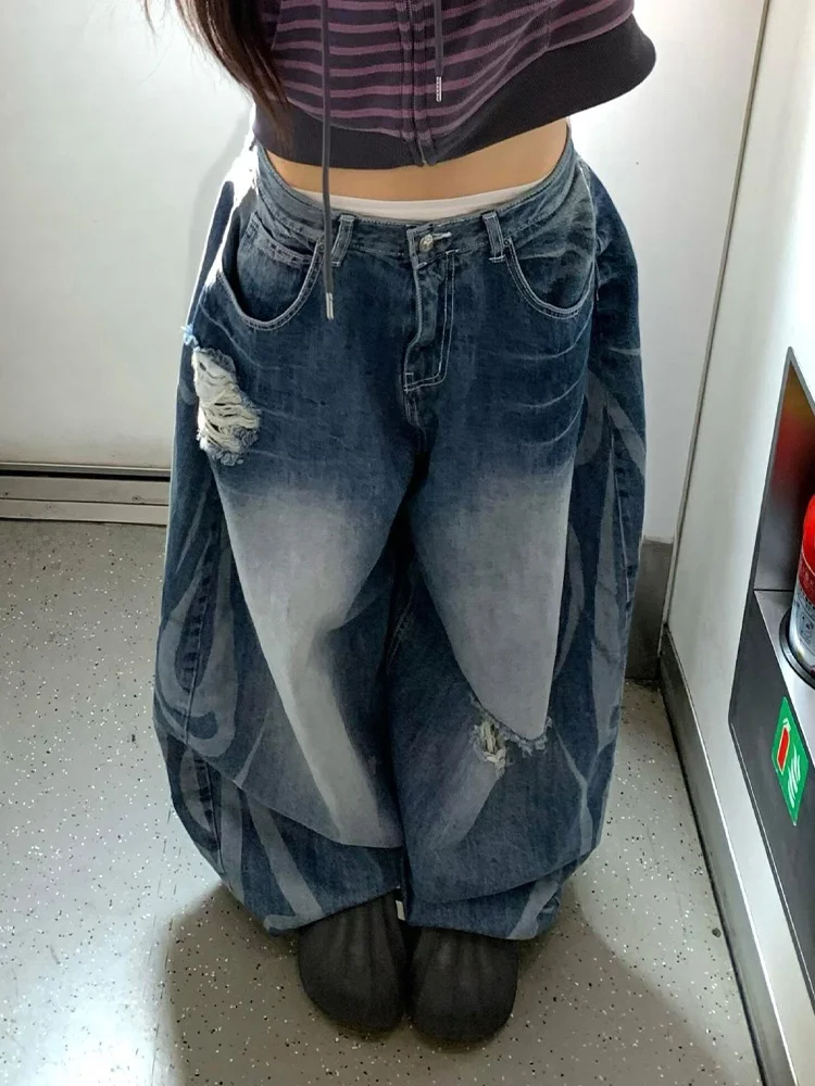 Retro American Hot Girl Design Sense Hole Denim Jeans Women Summer New Loose Bf Lazy Style Floor-Length Pants
Retro American Hot Girl Design Sense Hole Denim Jeans Women Summer New Loose Bf Lazy Style Floor-Length Pants