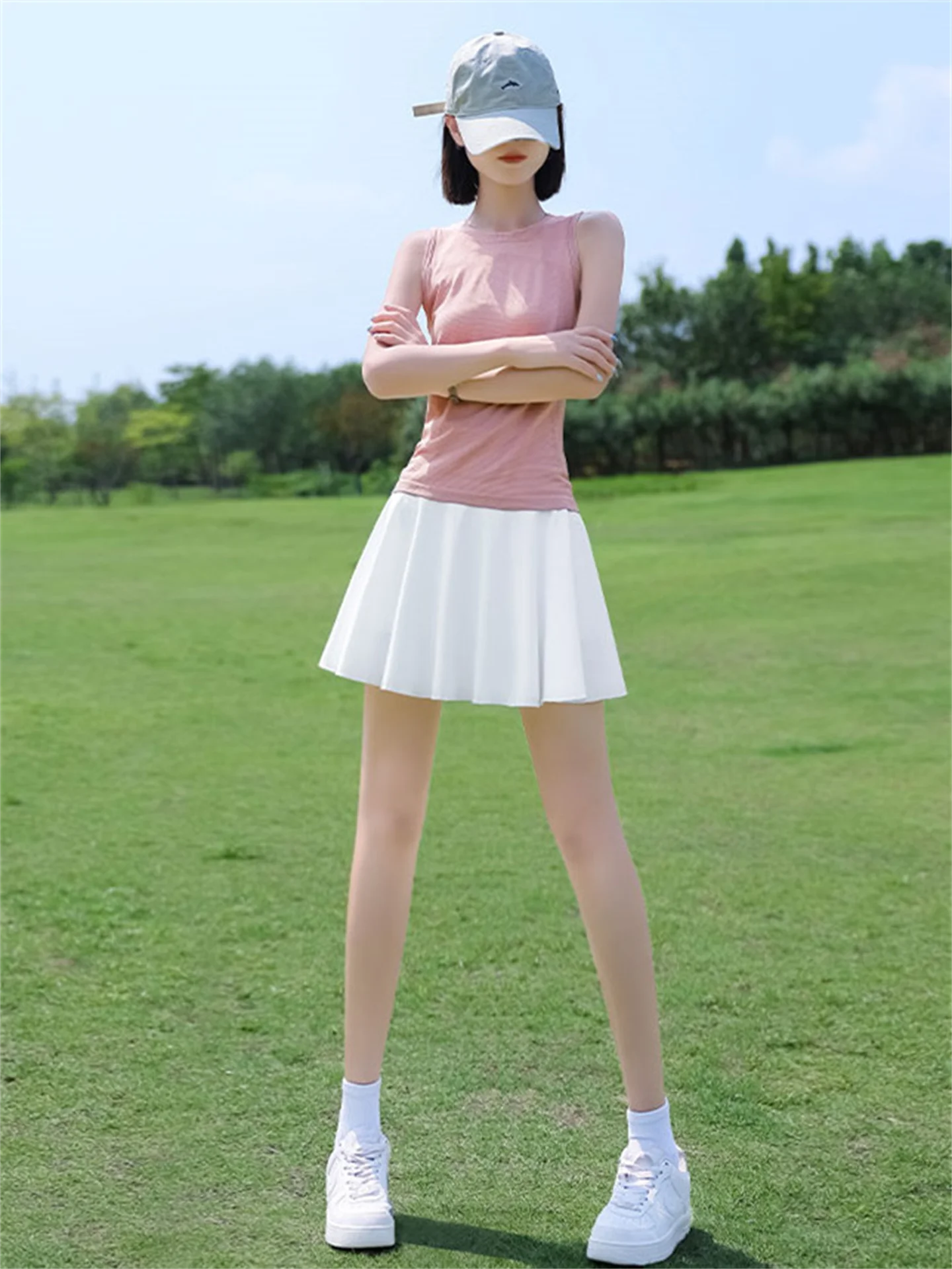 Women's Summer Thin Tennis Skirt Sports Set Qui Dry Yoga Vest Fitn Clothes Anti-Light Running orts Breathable Nylon
Women's Summer Thin Tennis Skirt Sports Set Qui Dry Yoga Vest Fitn Clothes Anti-Light Running orts Breathable Nylon