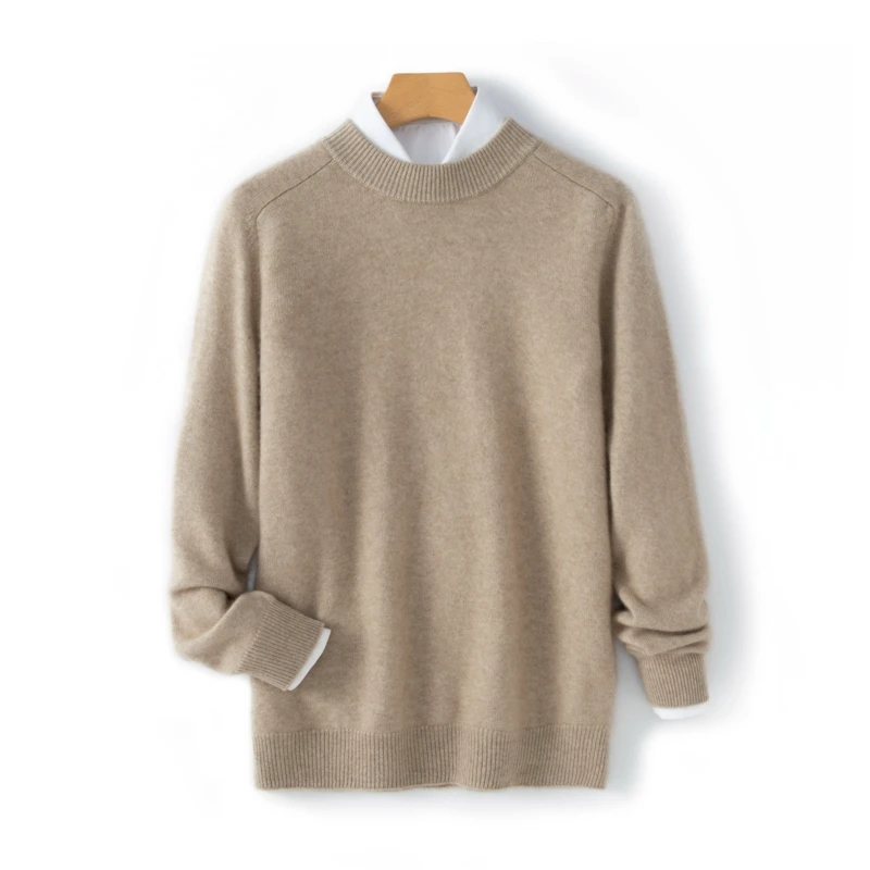 Men's 100% Cashmere Pullover Sweater Autumn/Winter Thick Warm Casual Solid Knitted Loose round Neck Saddle Shoulder Jumper
Men's 100% Cashmere Pullover Sweater Autumn/Winter Thick Warm Casual Solid Knitted Loose round Neck Saddle Shoulder Jumper