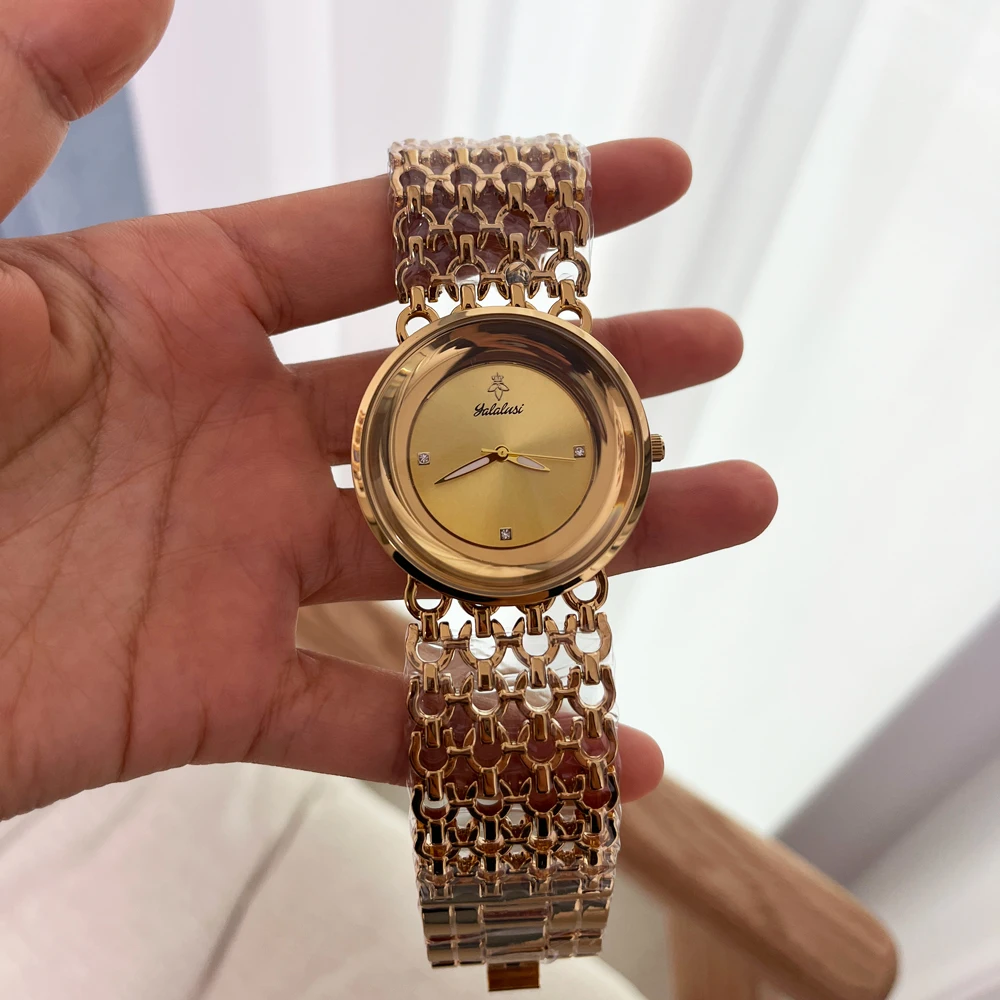 Новые модные женские часы 40 мм, минималистичный циферблат, золотой полый ремешок, элегантные кварцевые наручные часы, стильный подарок для женщин, водонепроницаемые
Новые модные женские часы 40 мм, минималистичный циферблат, золотой полый ремешок, элегантные кварцевые наручные часы, стильный подарок для женщин, водонепроницаемые