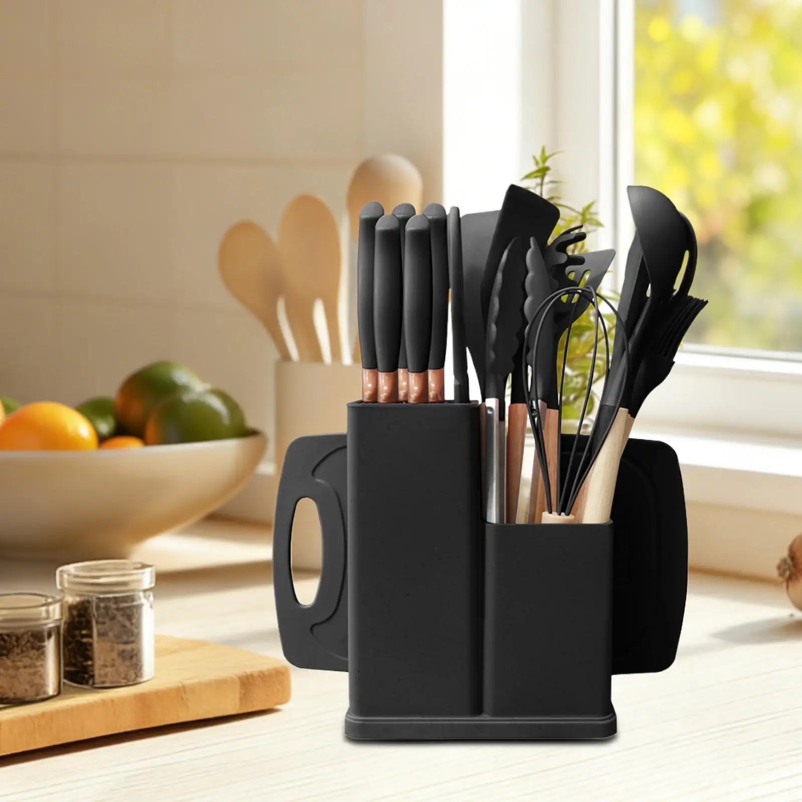 Kitchen Utensils Set 19-Piece Nonstick Safe Silicone Heat Resistant Kit Kitchen Cooking Gadgets Set For Home Indoor Counter
Kitchen Utensils Set 19-Piece Nonstick Safe Silicone Heat Resistant Kit Kitchen Cooking Gadgets Set For Home Indoor Counter
