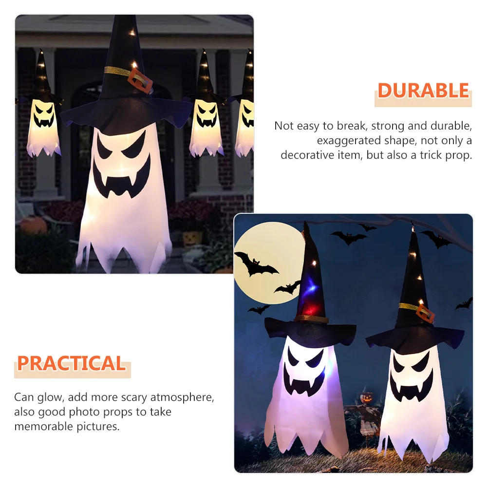 Hanging Halloween Ghost Hat Lights Scary Glow Outdoor Indoor Ghost Lights for Yard Garden Party Halloween Decoration
Hanging Halloween Ghost Hat Lights Scary Glow Outdoor Indoor Ghost Lights for Yard Garden Party Halloween Decoration