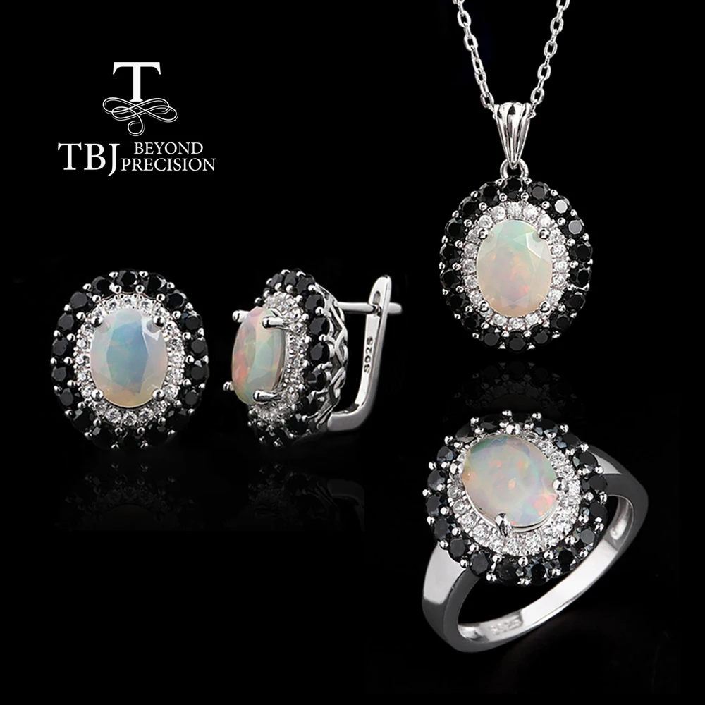Classic natural oval 7*9mm opal Ring pendant necklace 925 sterling silver clasp earring fine jewelry set for women Birthday gift
Classic natural oval 7*9mm opal Ring pendant necklace 925 sterling silver clasp earring fine jewelry set for women Birthday gift