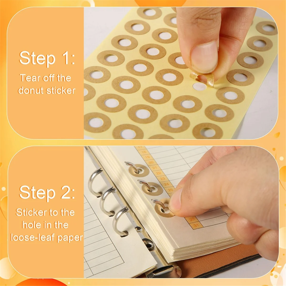 ABJU 4000pcs Hole Punch Reinforcement Stickers, Self-Adhesive 1/4 Inch Diameter Loose-Leaf Binder Paper Hole Protectors Brown
ABJU 4000pcs Hole Punch Reinforcement Stickers, Self-Adhesive 1/4 Inch Diameter Loose-Leaf Binder Paper Hole Protectors Brown