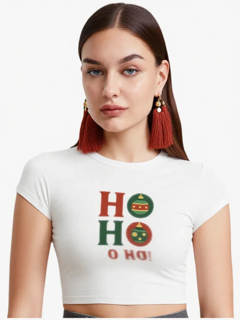 Рождественские милые рождественские подарки, укороченные топы, праздничная уличная футболка, женский укороченный топ, модные женские футболки с короткими рукавами и графикой
Рождественские милые рождественские подарки, укороченные топы, праздничная уличная футболка, женский укороченный топ, модные женские футболки с короткими рукавами и графикой