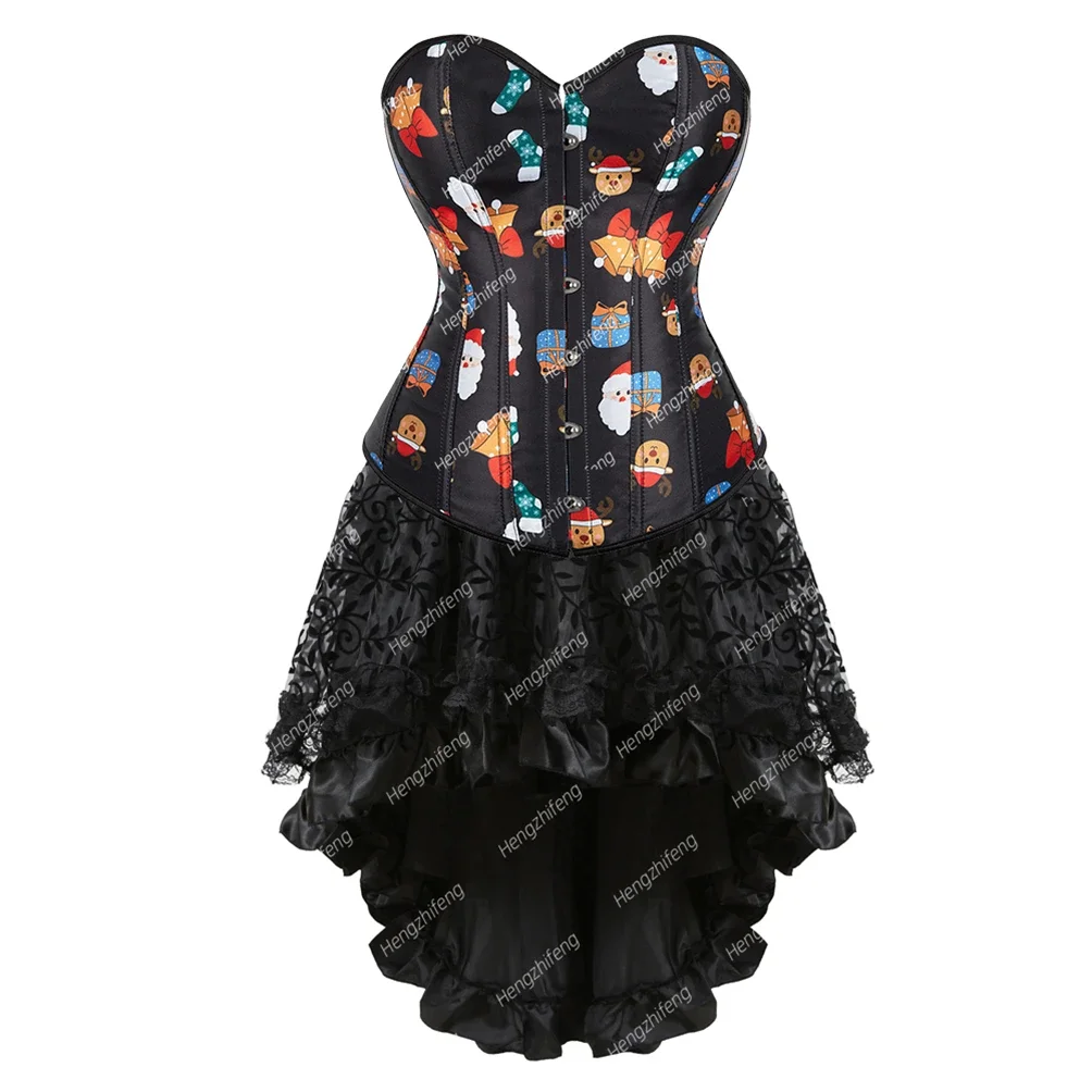 Christmas Corset with Tutu Skirt Burlesque Bustier for Women Plus Size Halloween Cosplay Costumes Rave Party Corselet Outfits
Christmas Corset with Tutu Skirt Burlesque Bustier for Women Plus Size Halloween Cosplay Costumes Rave Party Corselet Outfits