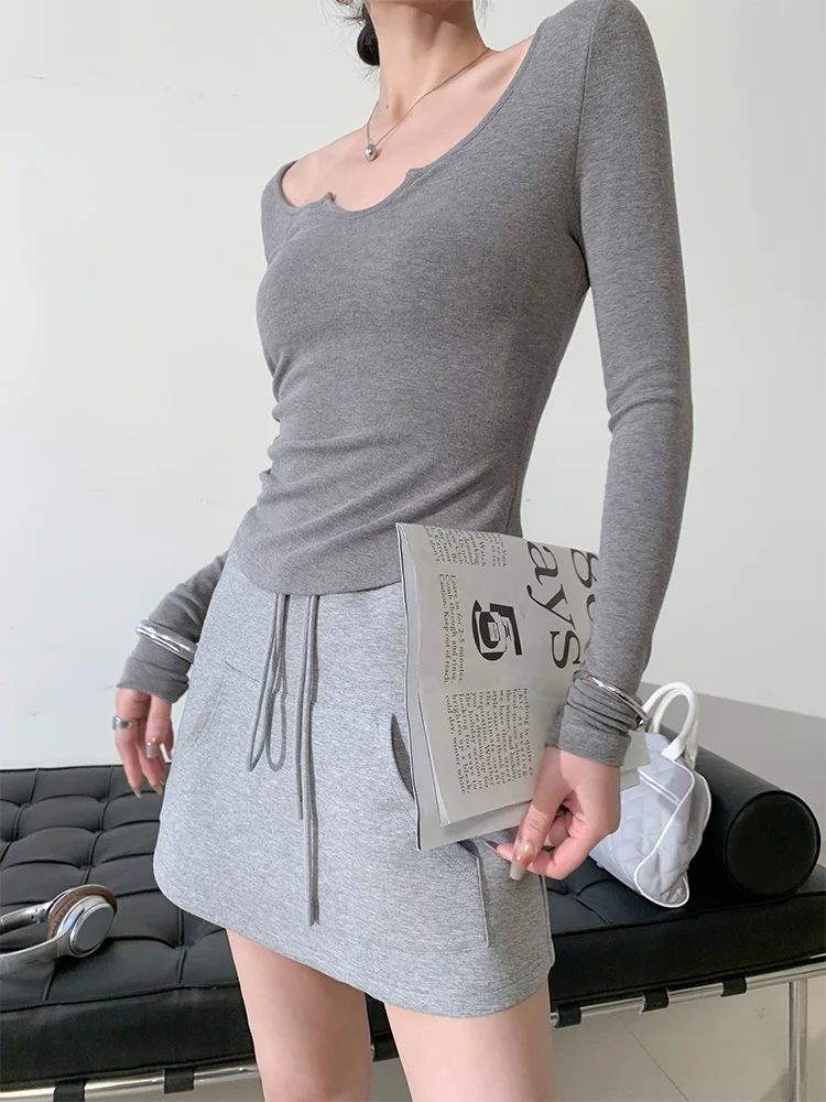 JWUNIQUE Grey Knot Waist A-Line Skirt Women's Spring Autumn High Waist Slimming Skirt Commute Simple Style Cotton Blend
JWUNIQUE Grey Knot Waist A-Line Skirt Women's Spring Autumn High Waist Slimming Skirt Commute Simple Style Cotton Blend