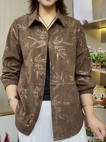 Fashionable Corduroy Shirt Women's Casual Loose Fit Autumn Spring Large Size Mom Shirt Commute Style High Waist Pants
Fashionable Corduroy Shirt Women's Casual Loose Fit Autumn Spring Large Size Mom Shirt Commute Style High Waist Pants