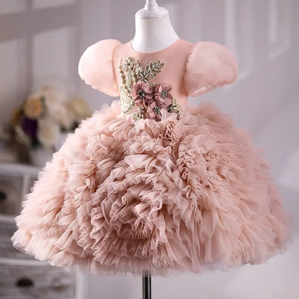 Customized Dusty Pink Flower Girl Dresses Pageant Gown for Wedding Floral Ruffles Princess Birthday Party First Communion Gowns
Customized Dusty Pink Flower Girl Dresses Pageant Gown for Wedding Floral Ruffles Princess Birthday Party First Communion Gowns