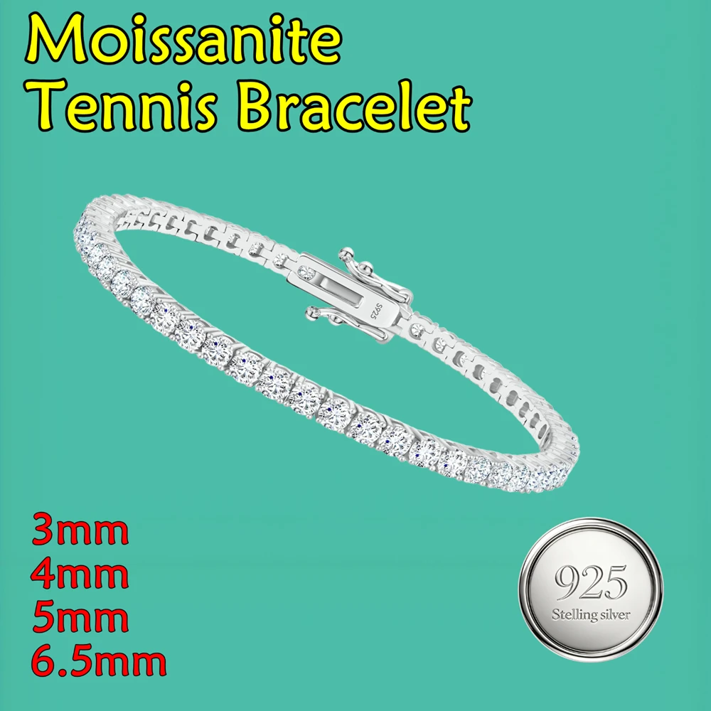 D Color VVS1 Moissanite Tennis Bracelet S925 Sterling Silver Single Row Classics with GRA Bracelet for Women Man Jewelry
D Color VVS1 Moissanite Tennis Bracelet S925 Sterling Silver Single Row Classics with GRA Bracelet for Women Man Jewelry