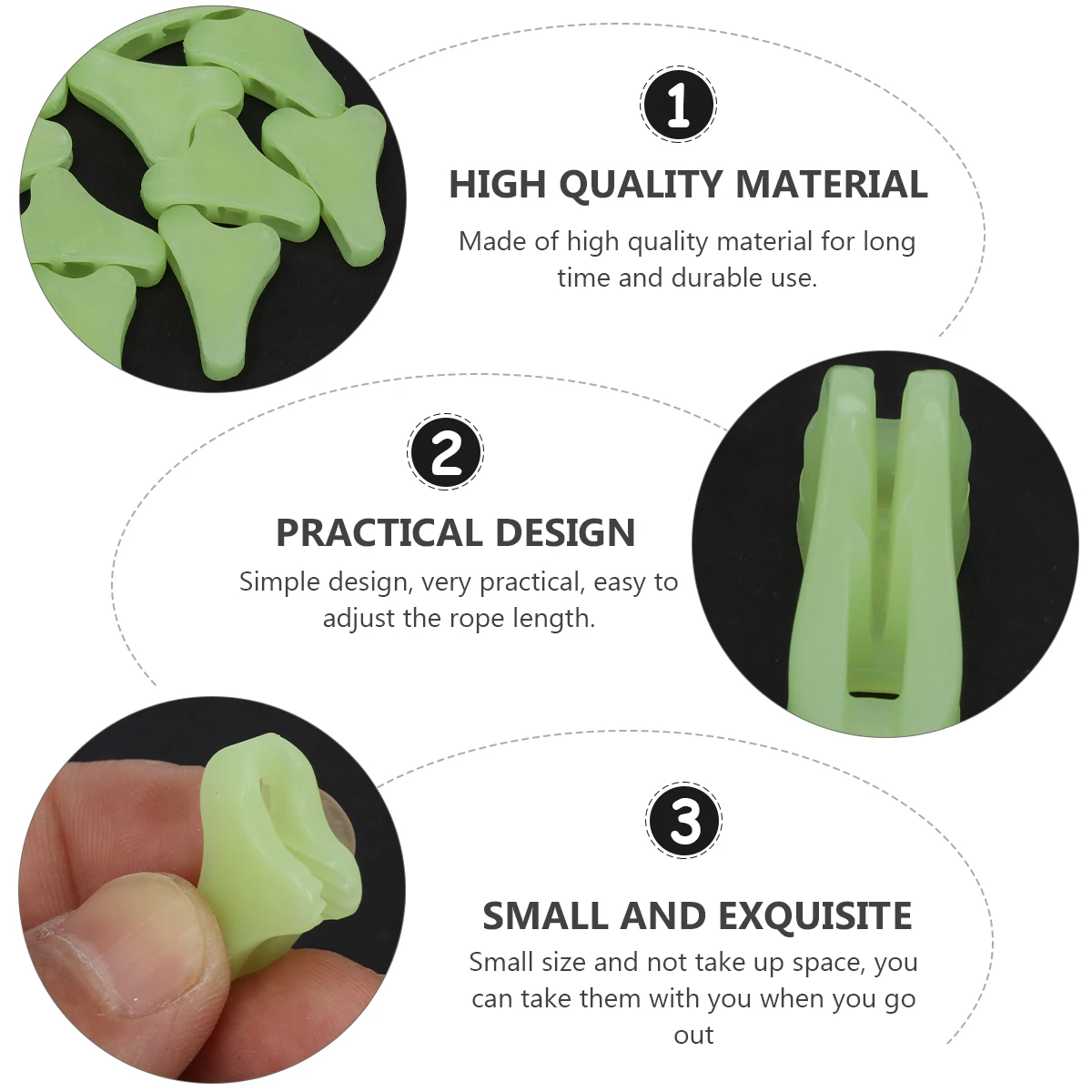 20 Pcs Rope Buckle Adjustable Plastic Tent Camping Supplies Glow Dark Triangle Buckle Lightweight Hiking
20 Pcs Rope Buckle Adjustable Plastic Tent Camping Supplies Glow Dark Triangle Buckle Lightweight Hiking