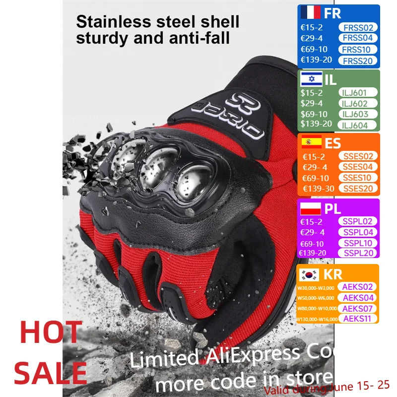 AXIO Summer Motorcycle Gloves Touchscreen Motocross Steel Shell Protective Anti-Fall Breathable MX MTB ATV Gloves for Men Women
AXIO Summer Motorcycle Gloves Touchscreen Motocross Steel Shell Protective Anti-Fall Breathable MX MTB ATV Gloves for Men Women
